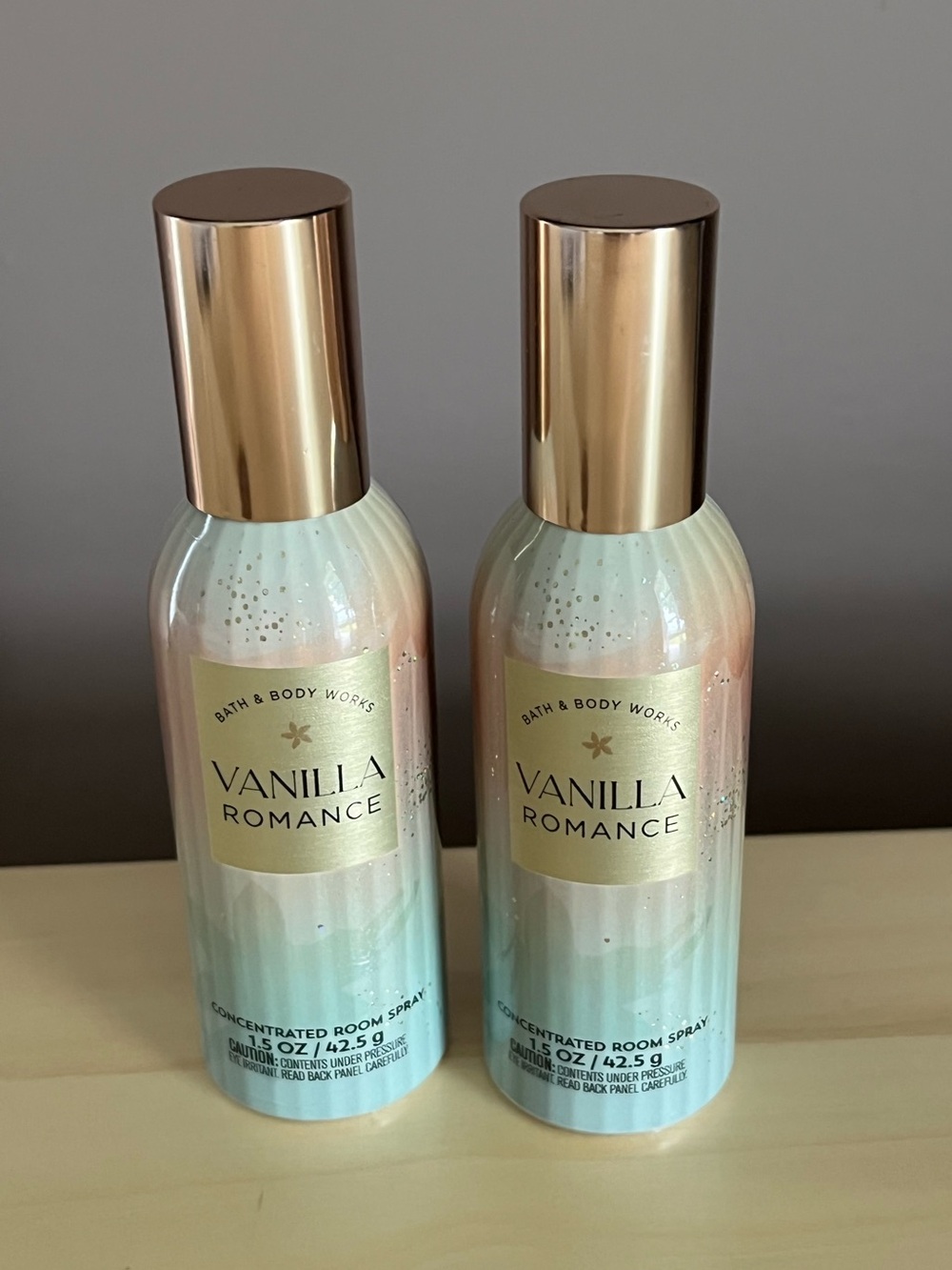Two Bath & Body Works Vanilla Romance Concentrated Room Sprays NEW